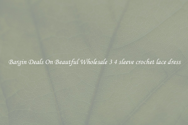 Bargin Deals On Beautful Wholesale 3 4 sleeve crochet lace dress