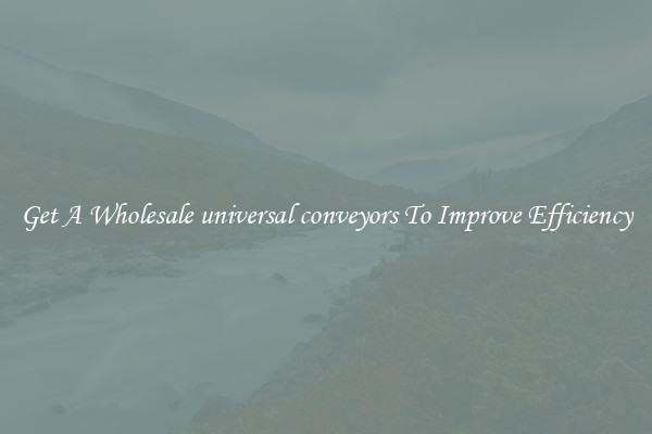Get A Wholesale universal conveyors To Improve Efficiency