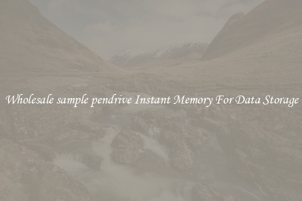 Wholesale sample pendrive Instant Memory For Data Storage