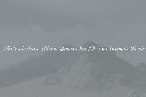 Wholesale False Silicone Breasts For All Your Intimate Needs