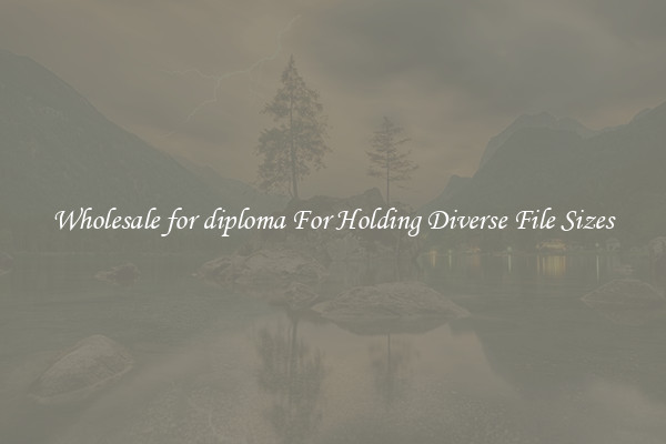 Wholesale for diploma For Holding Diverse File Sizes