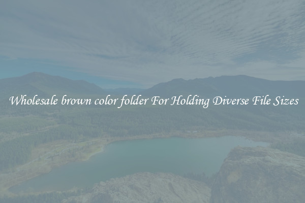 Wholesale brown color folder For Holding Diverse File Sizes