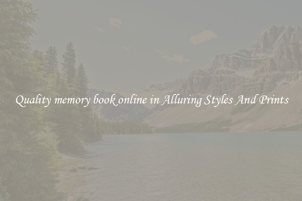 Quality memory book online in Alluring Styles And Prints