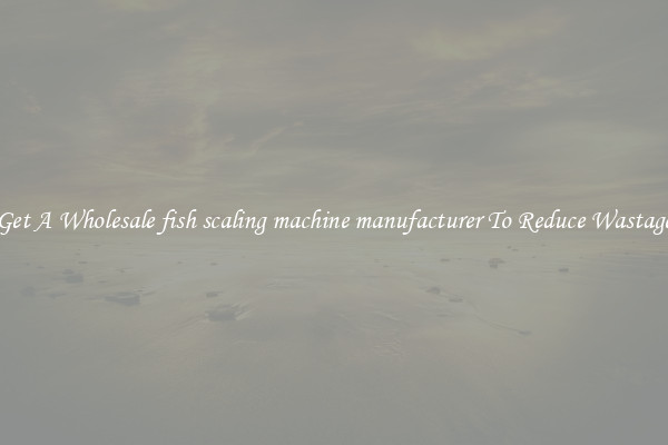 Get A Wholesale fish scaling machine manufacturer To Reduce Wastage