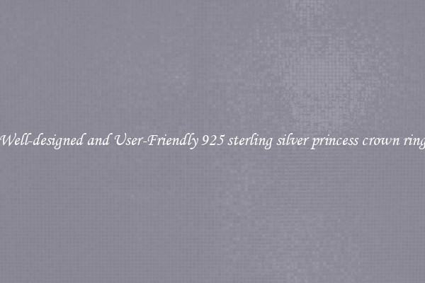 Well-designed and User-Friendly 925 sterling silver princess crown ring