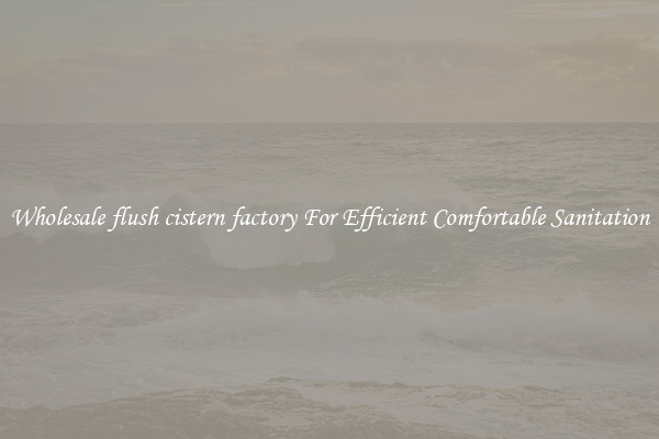 Wholesale flush cistern factory For Efficient Comfortable Sanitation