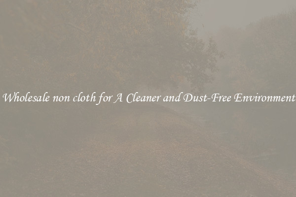 Wholesale non cloth for A Cleaner and Dust-Free Environment