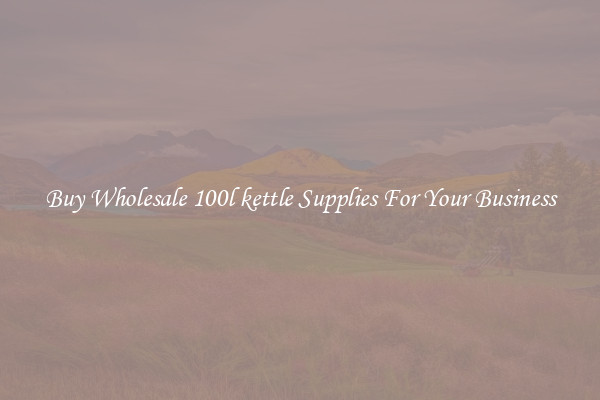Buy Wholesale 100l kettle Supplies For Your Business